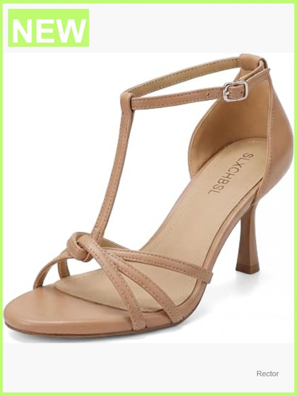 3" Kitten Heels T-Strap Open Toe Sandals Ankle Strap Dressy Shoes